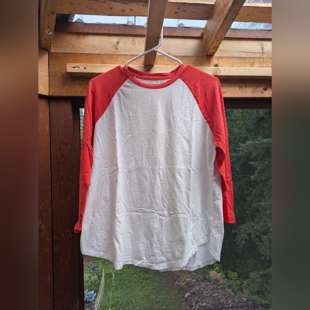 Baseball style 3/4 length sleeve shirt